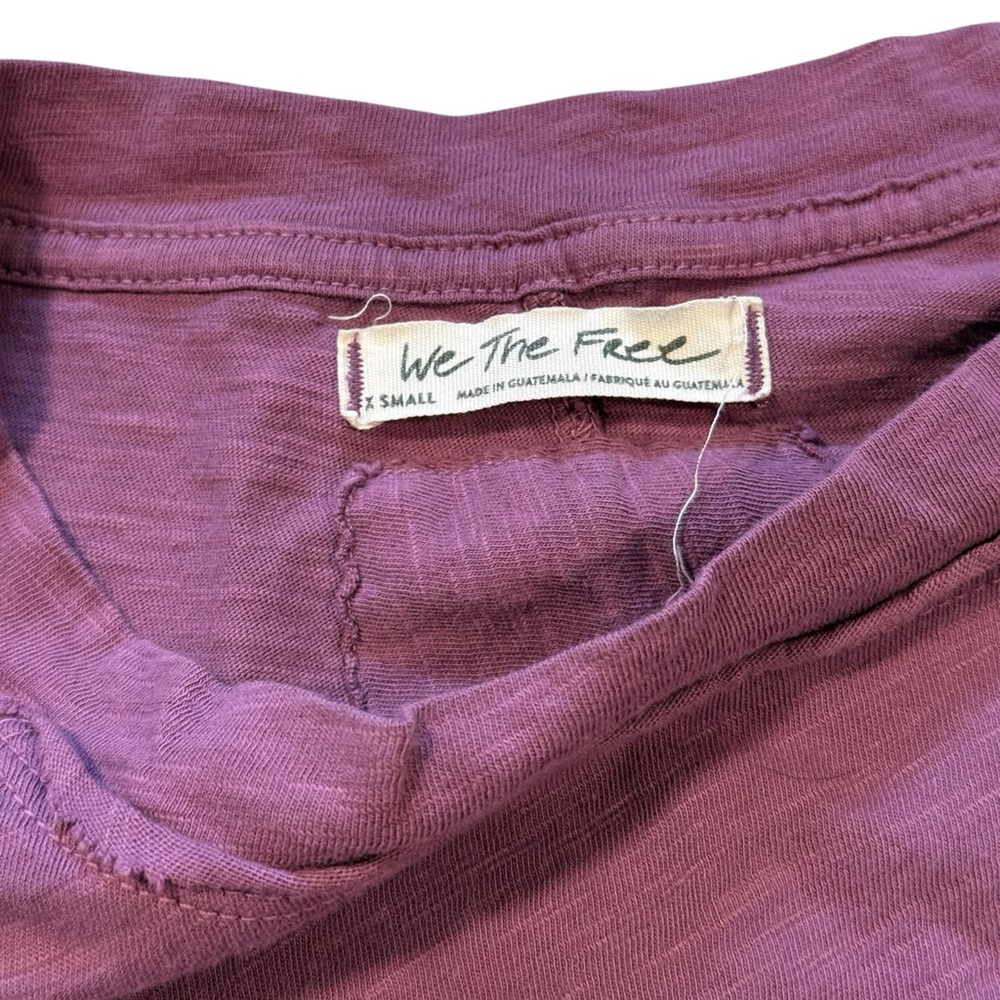 We The Free Free People Purple Arden Long Sleeve Tee - Picture 11 of 12
